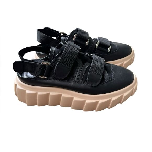 AGL Traspy Strappy Sneaker In Nero-nero 10 - Picture 4 of 12